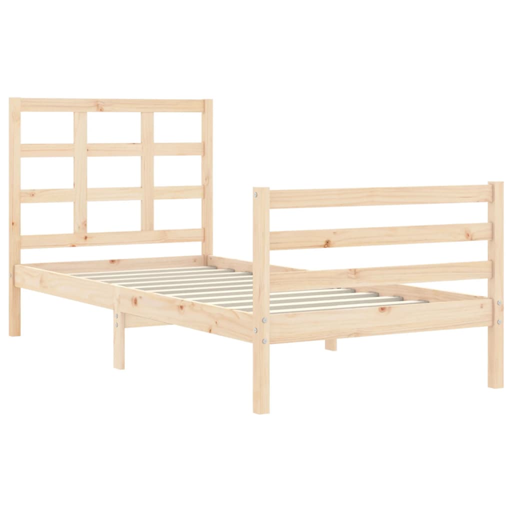 Cadre de lit sans matelas 100x200 cm bois massif - XIOS