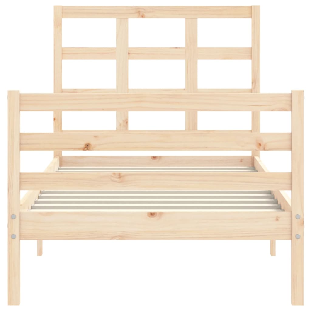Cadre de lit sans matelas 100x200 cm bois massif - XIOS