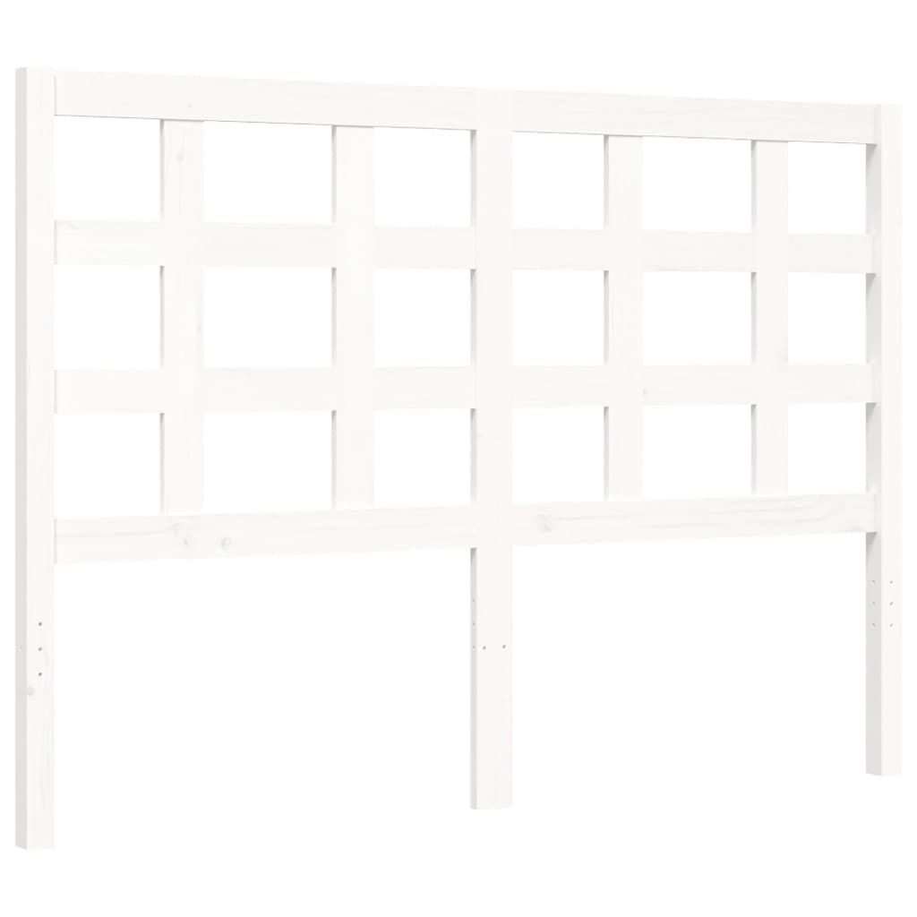 Cadre de lit sans matelas blanc 120x200 cm bois massif - XIOS