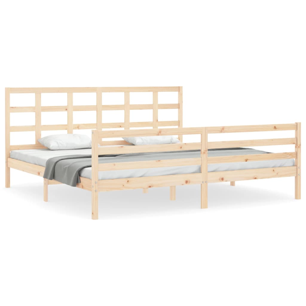Cadre de lit sans matelas 200x200 cm bois massif - XIOS