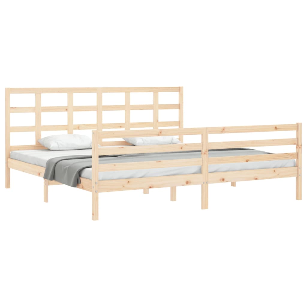 Cadre de lit sans matelas 200x200 cm bois massif - XIOS