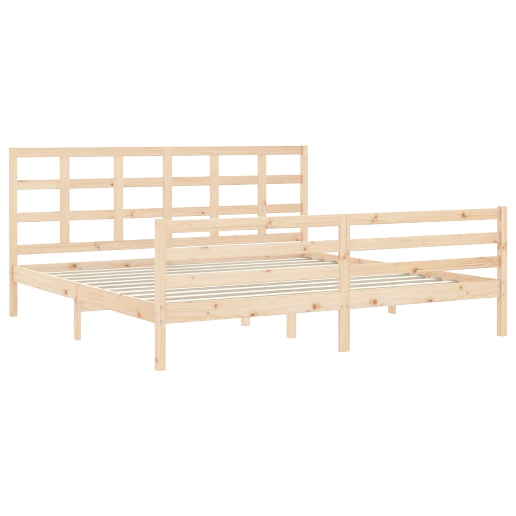 Cadre de lit sans matelas 200x200 cm bois massif - XIOS