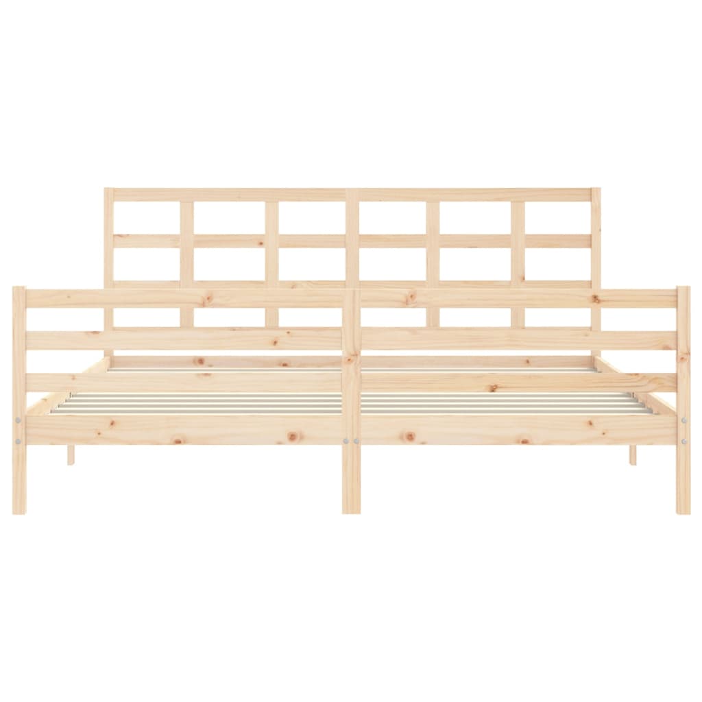 Cadre de lit sans matelas 200x200 cm bois massif - XIOS
