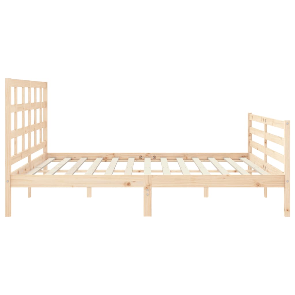 Cadre de lit sans matelas 200x200 cm bois massif - XIOS