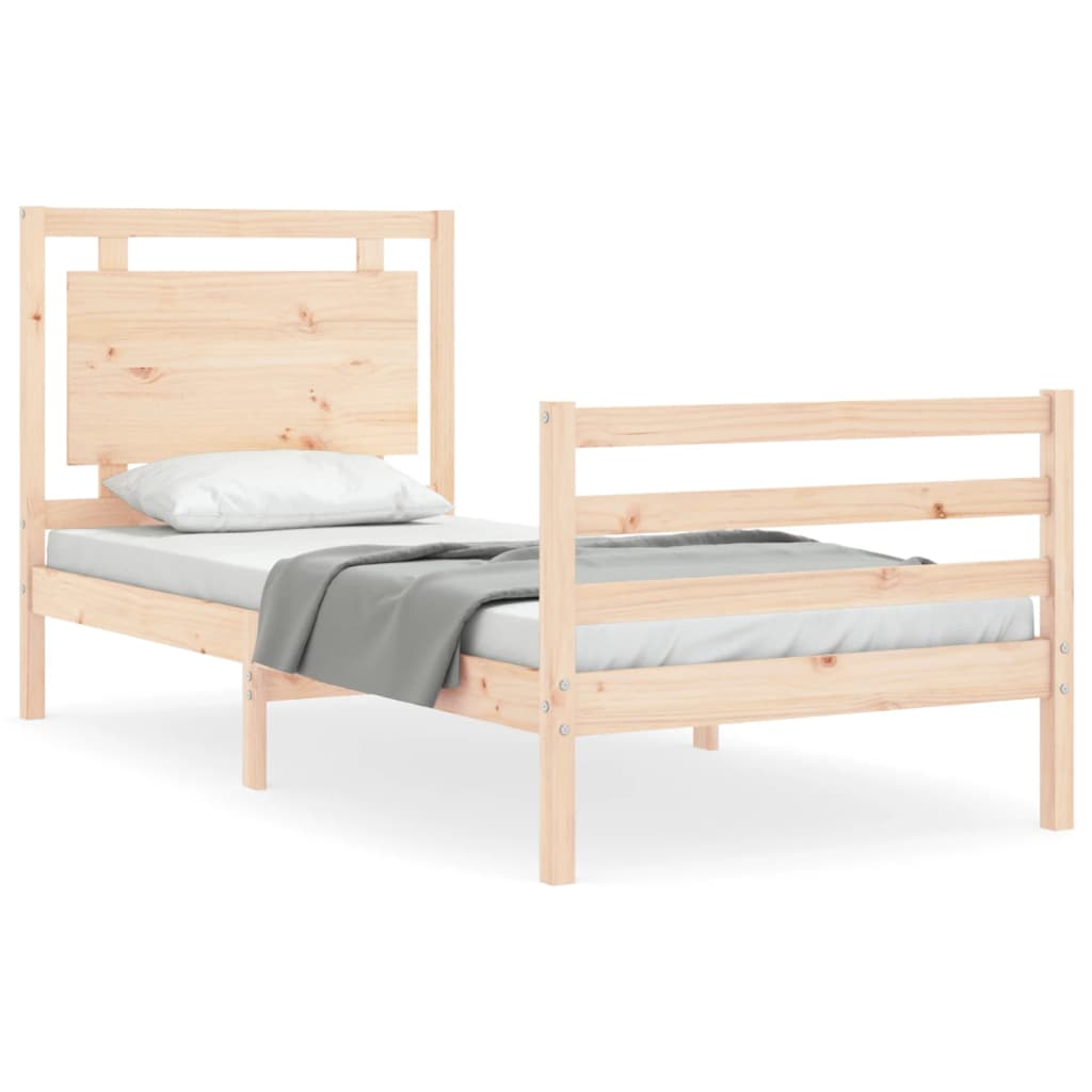 Cadre de lit sans matelas 100x200 cm bois massif - XIOS