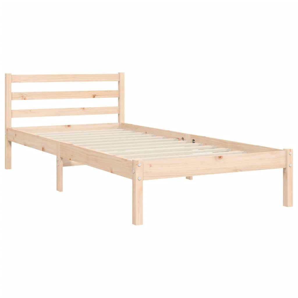 Cadre de lit sans matelas 100x200 cm bois massif - XIOS
