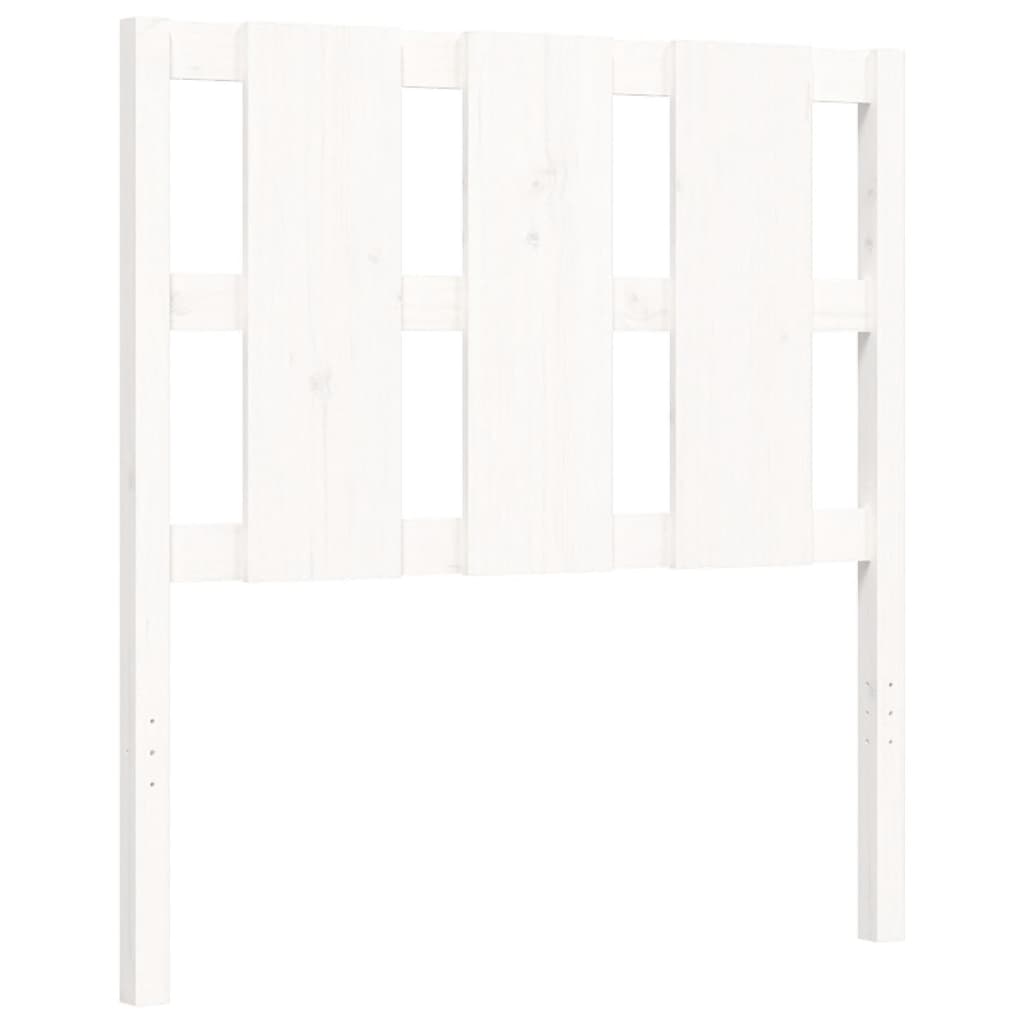 Cadre de lit sans matelas blanc 100x200 cm bois massif - XIOS