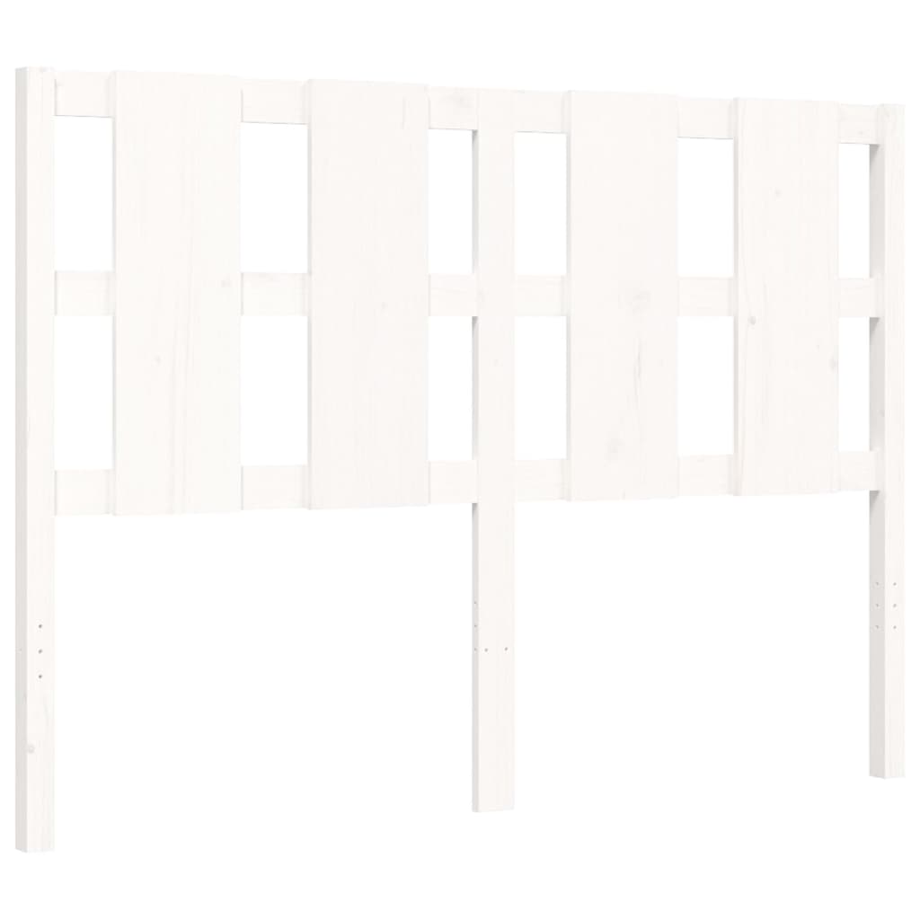 Cadre de lit sans matelas blanc 120x200 cm bois massif - XIOS