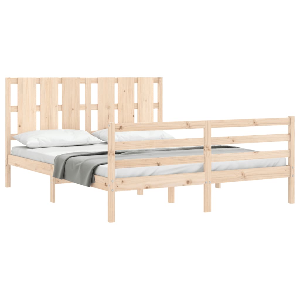 Cadre de lit sans matelas 160x200 cm bois massif - XIOS