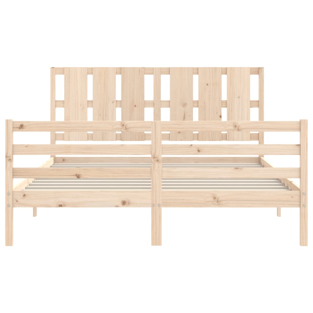 Cadre de lit sans matelas 160x200 cm bois massif - XIOS