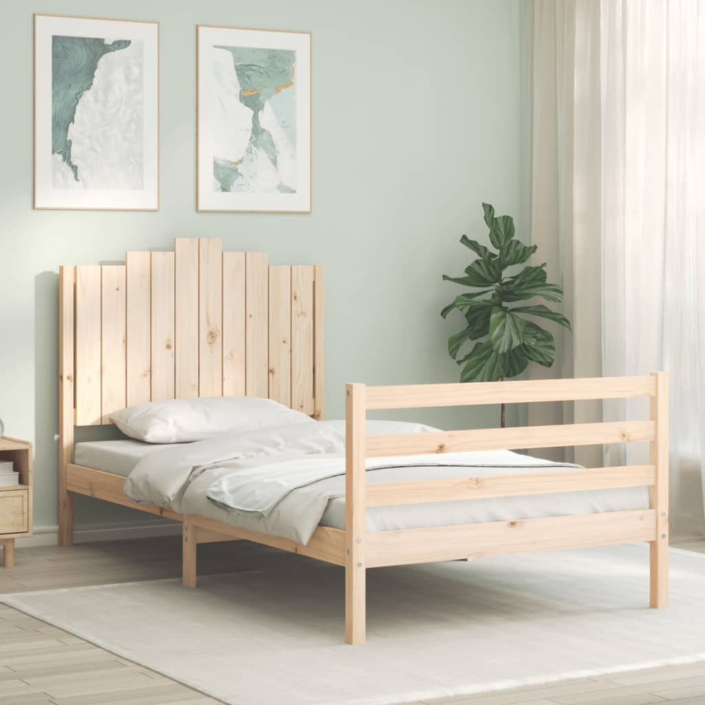 Cadre de lit sans matelas 100x200 cm bois massif - XIOS