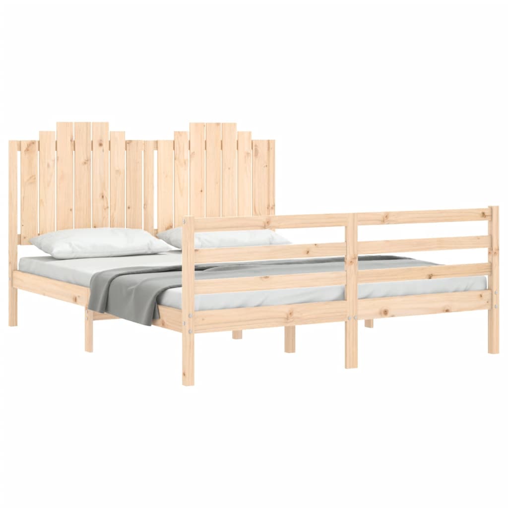 Cadre de lit sans matelas 160x200 cm bois massif - XIOS