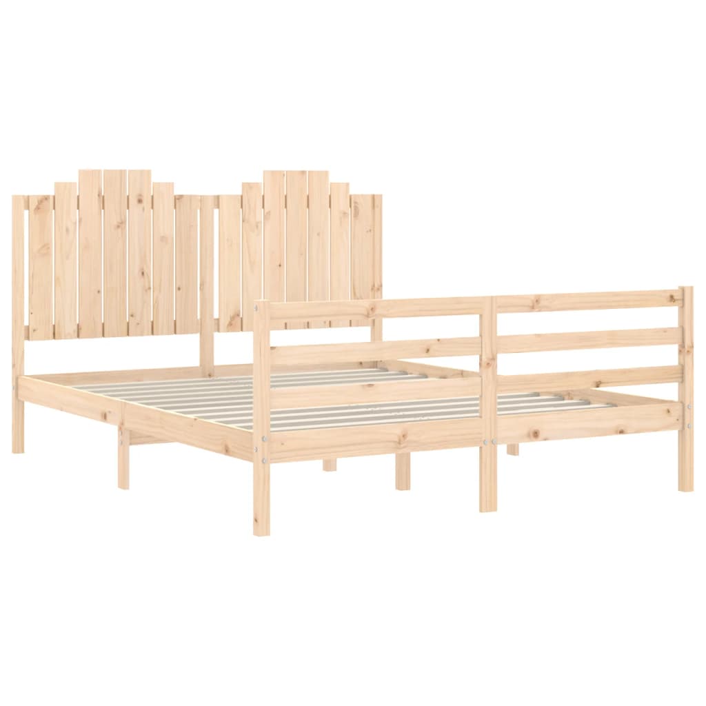 Cadre de lit sans matelas 160x200 cm bois massif - XIOS