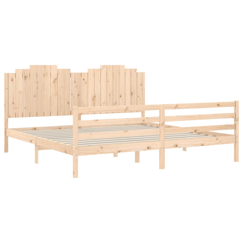 Cadre de lit sans matelas 200x200 cm bois massif - XIOS