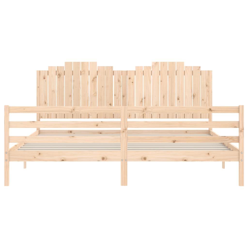 Cadre de lit sans matelas 200x200 cm bois massif - XIOS