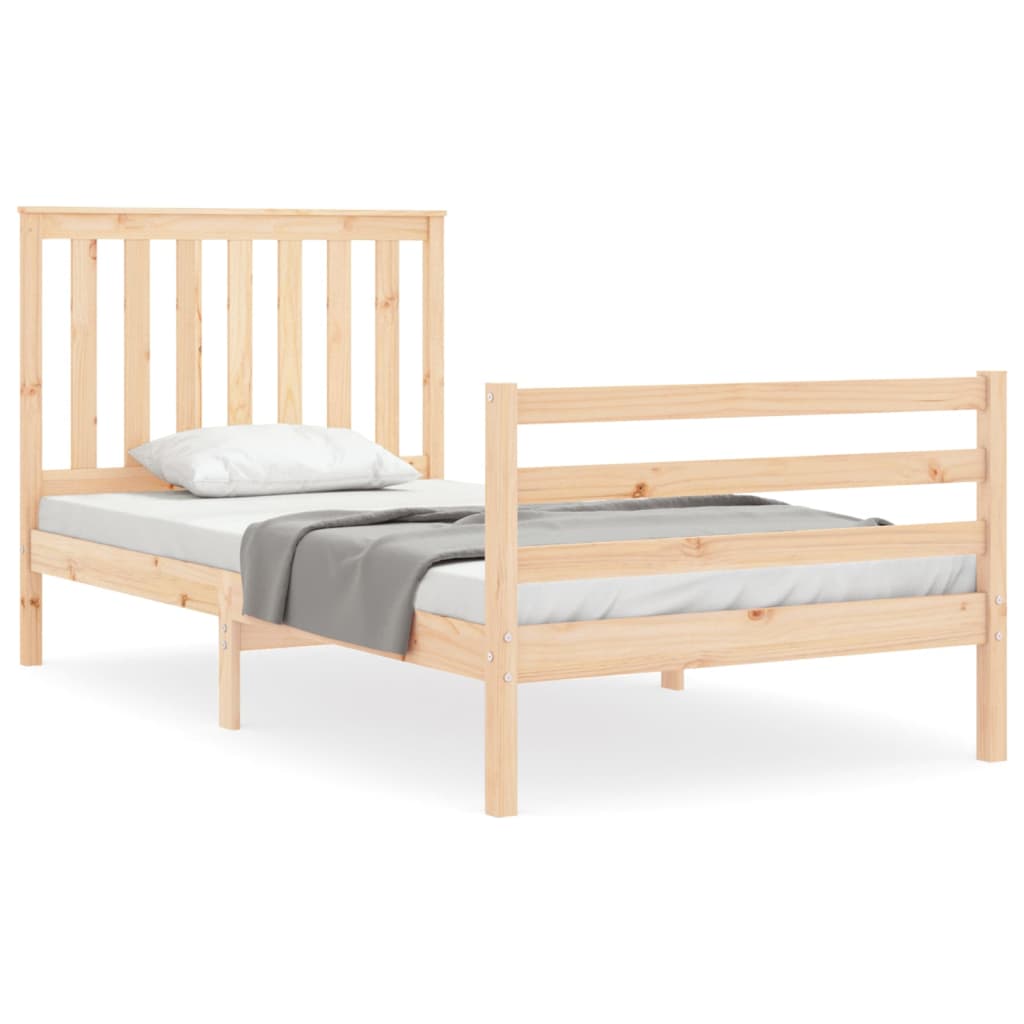 Cadre de lit sans matelas 100x200 cm bois massif - XIOS