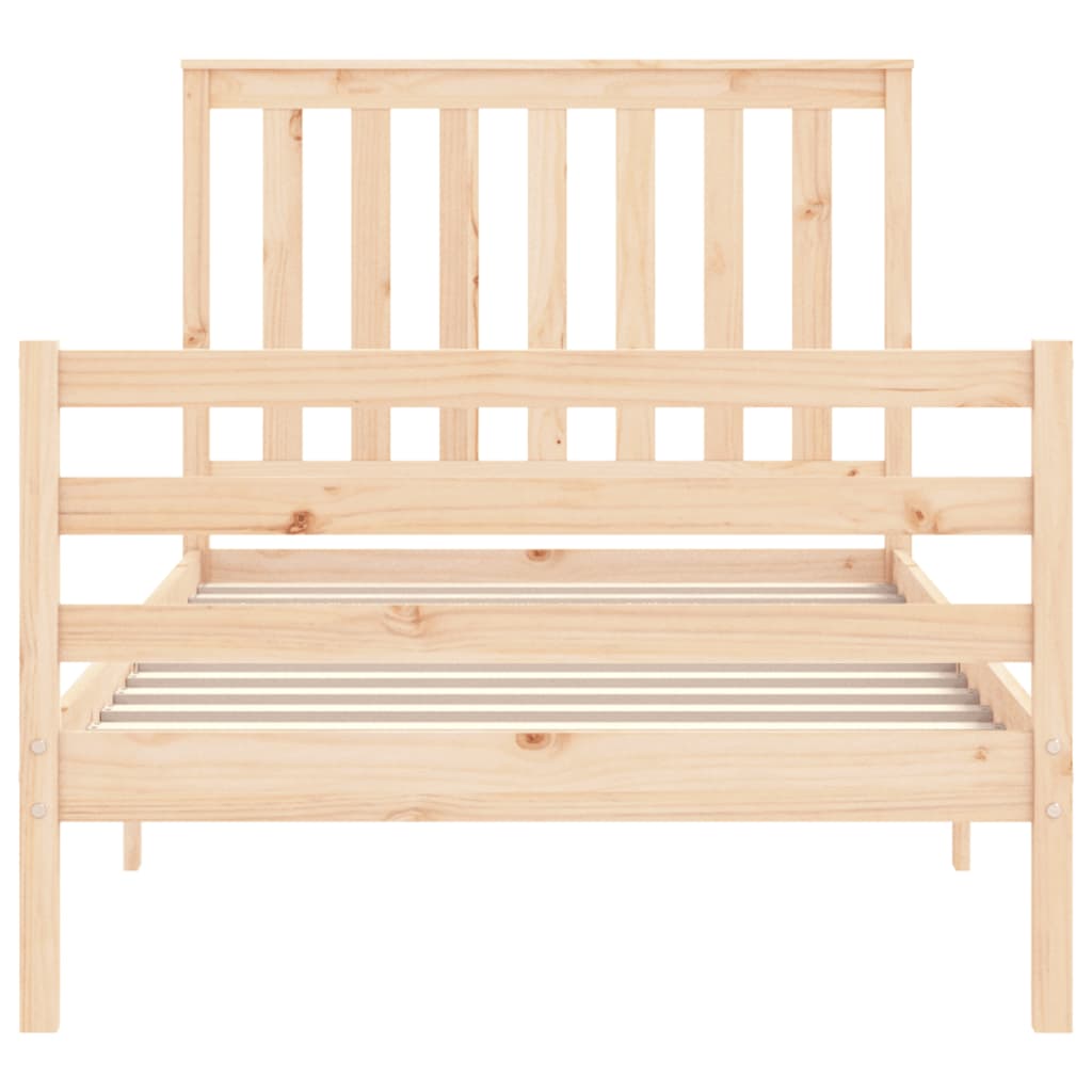 Cadre de lit sans matelas 100x200 cm bois massif - XIOS