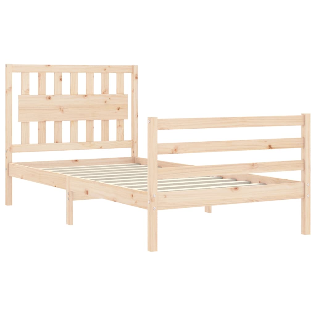 Cadre de lit sans matelas 100x200 cm bois massif - XIOS