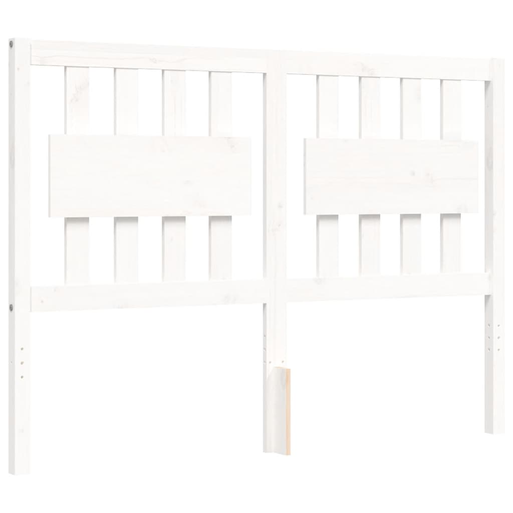 Cadre de lit sans matelas blanc 120x200 cm bois massif - XIOS