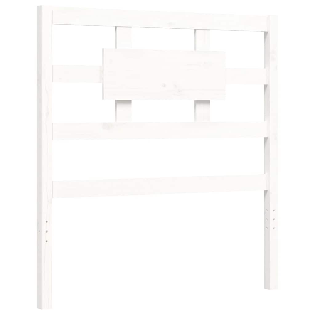 Cadre de lit sans matelas blanc bois massif - XIOS