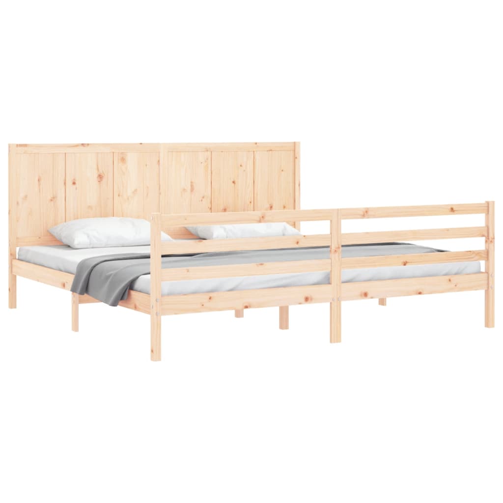 Cadre de lit sans matelas 200x200 cm bois massif - XIOS