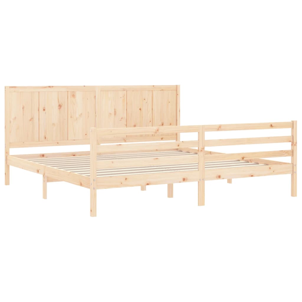 Cadre de lit sans matelas 200x200 cm bois massif - XIOS