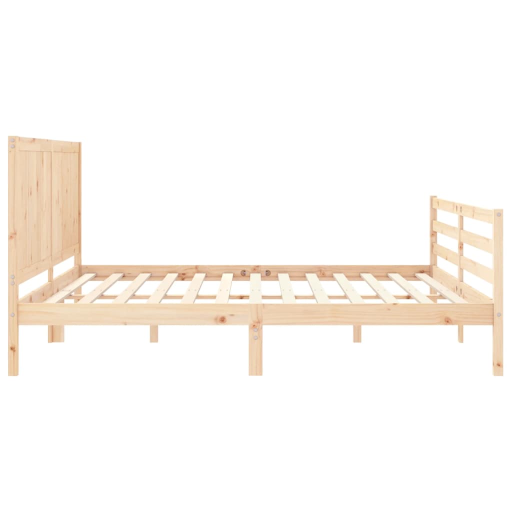 Cadre de lit sans matelas 200x200 cm bois massif - XIOS