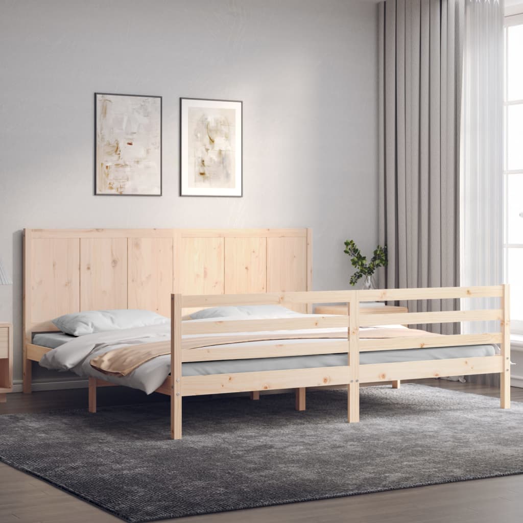 Cadre de lit sans matelas 200x200 cm bois massif - XIOS