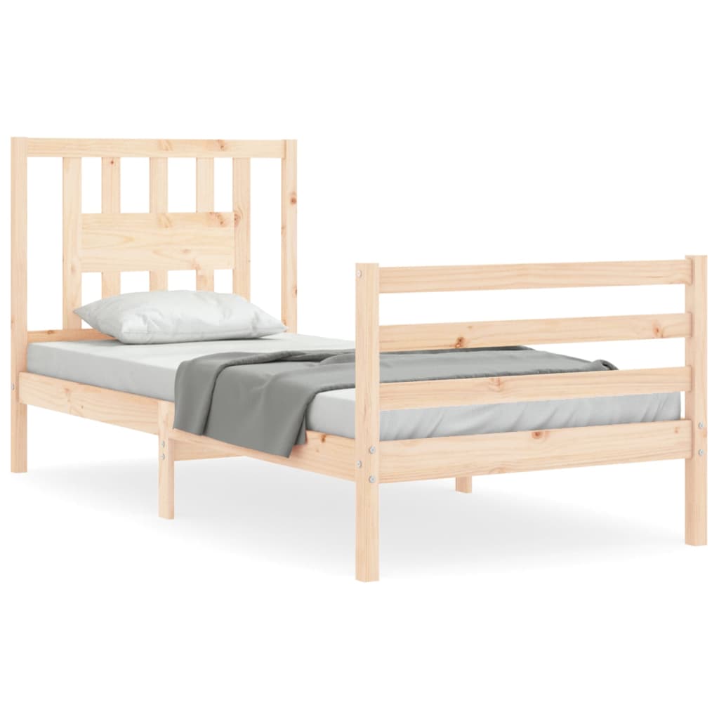 Cadre de lit sans matelas 90x200 cm bois massif - XIOS