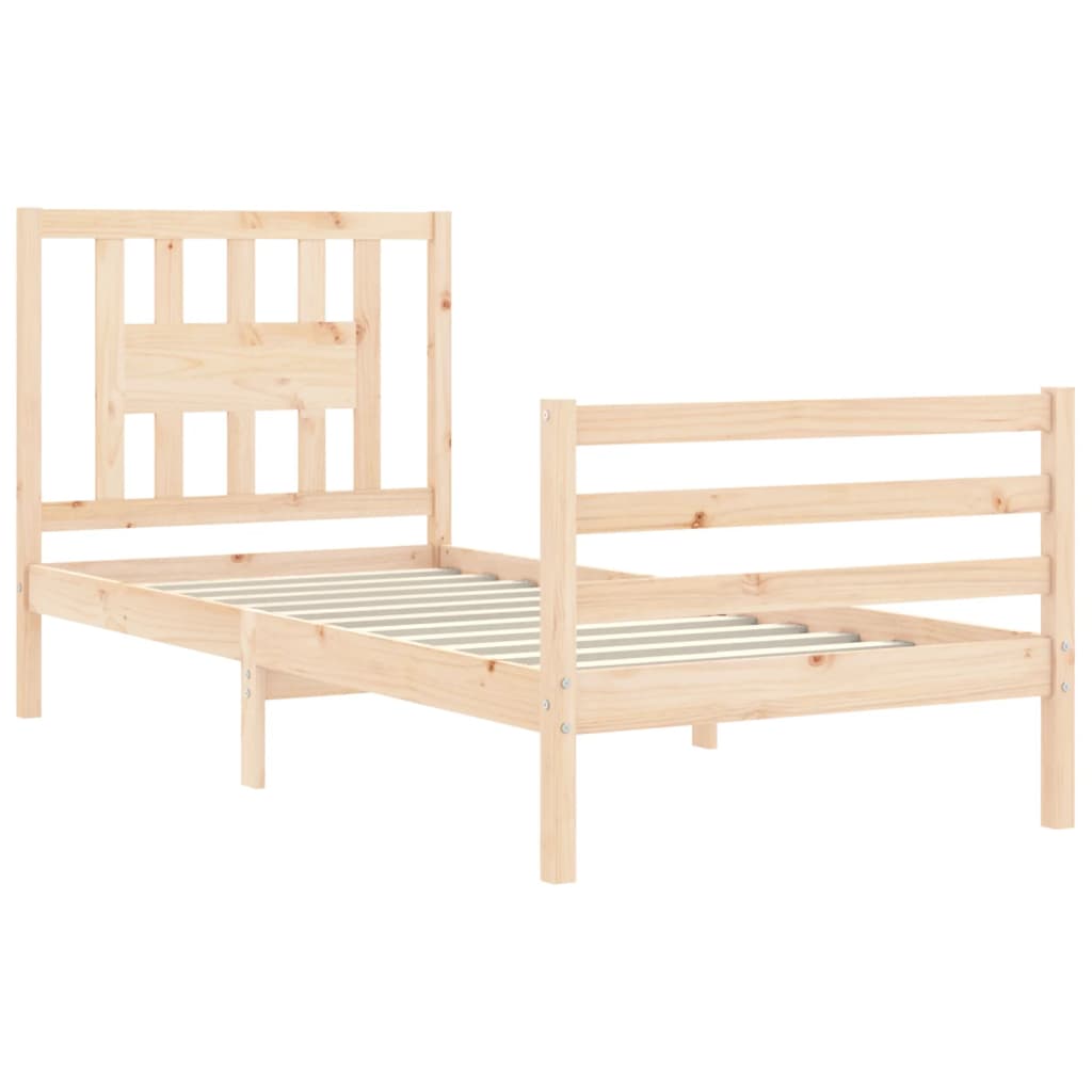 Cadre de lit sans matelas 90x200 cm bois massif - XIOS