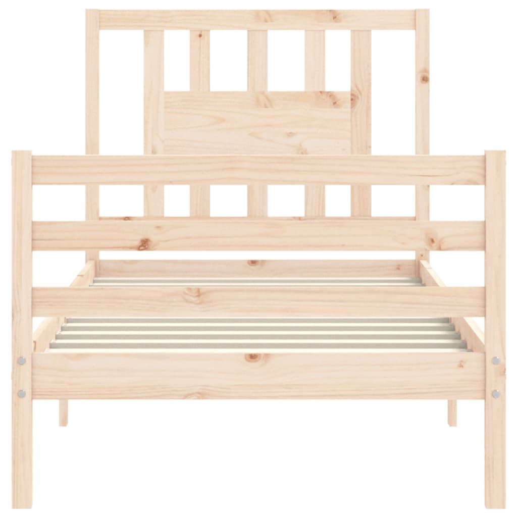 Cadre de lit sans matelas 90x200 cm bois massif - XIOS