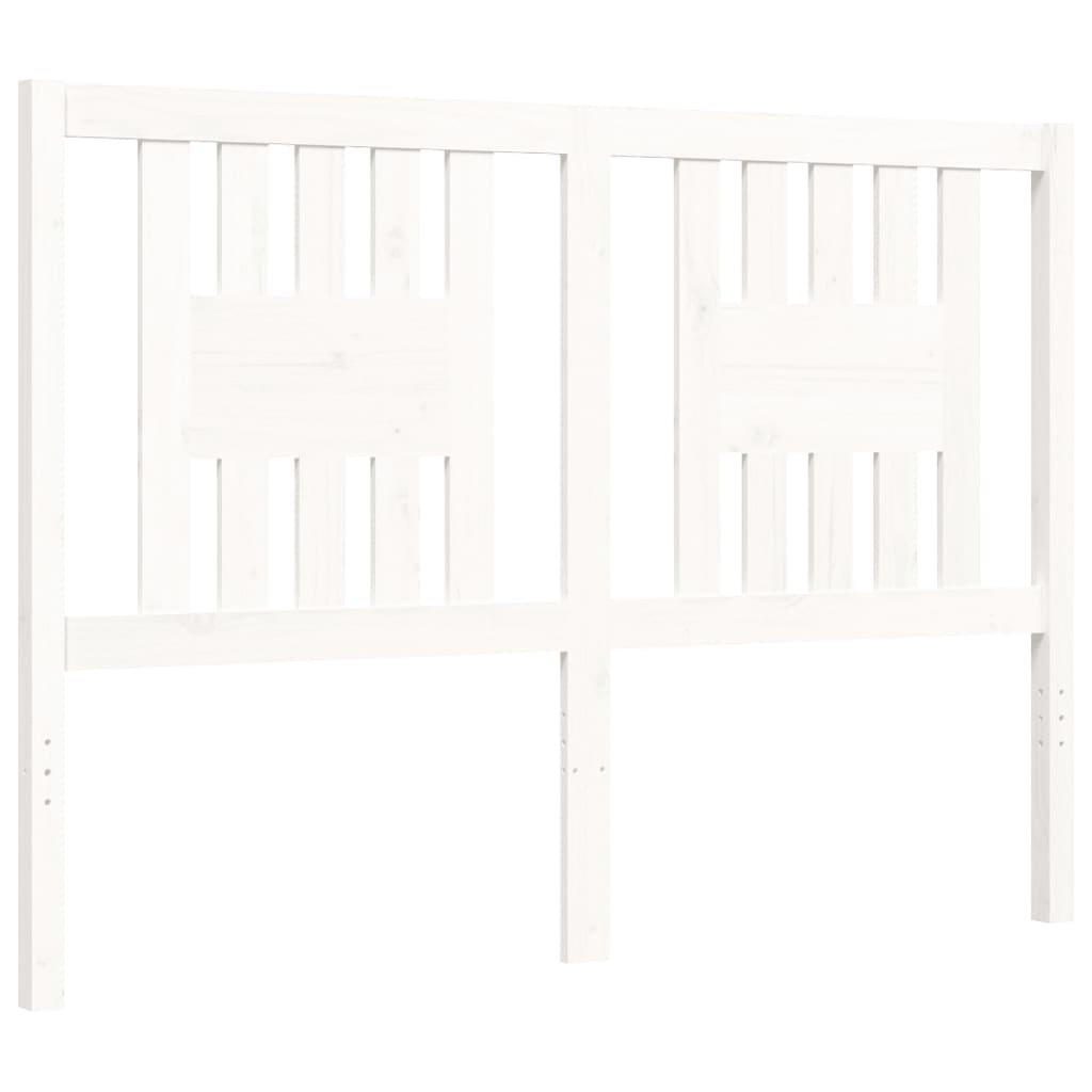 Cadre de lit sans matelas blanc 120x200 cm bois massif - XIOS