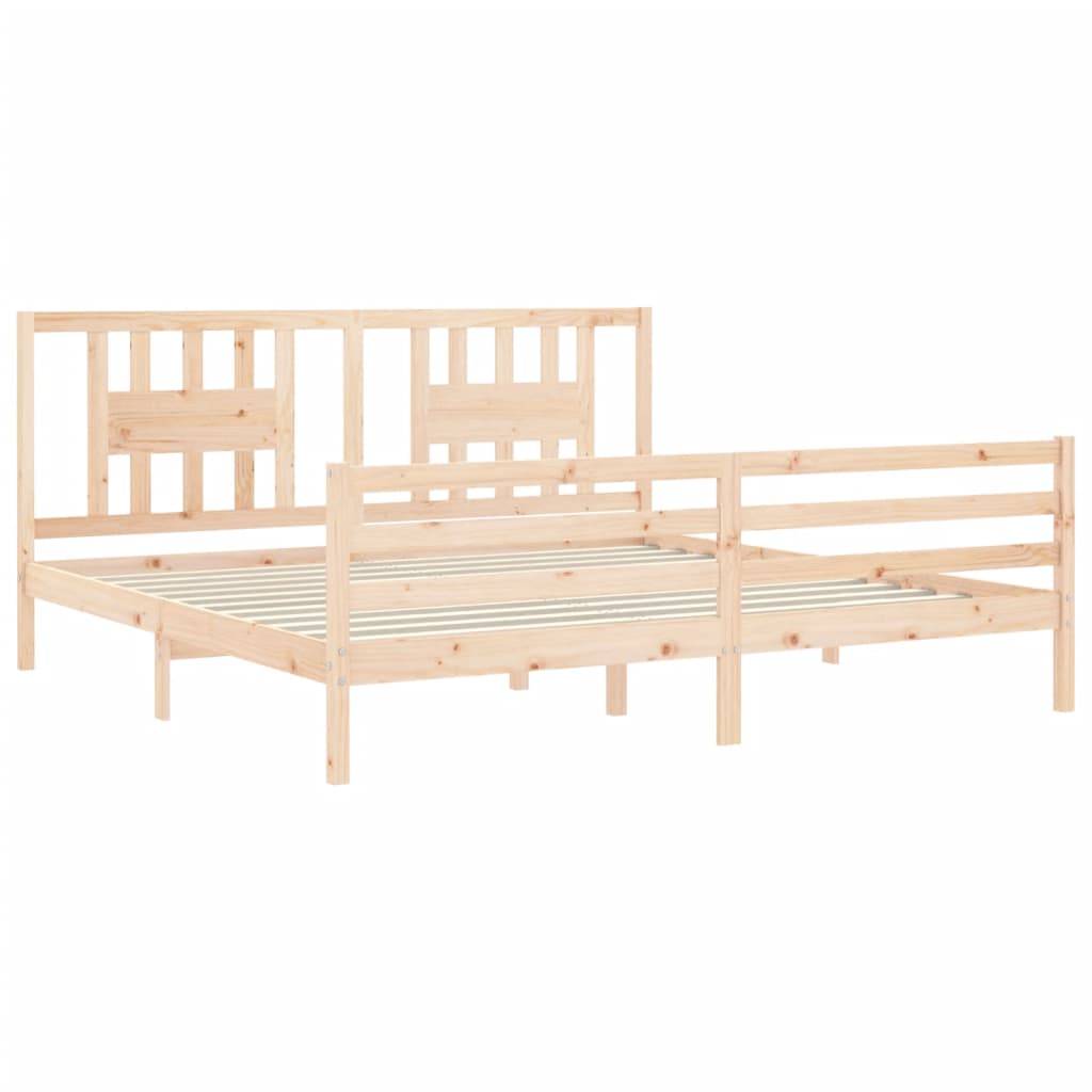 Cadre de lit sans matelas 200x200 cm bois massif - XIOS