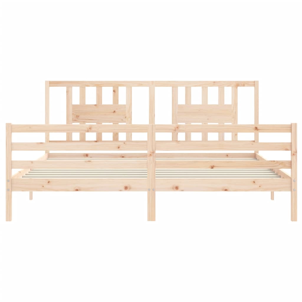 Cadre de lit sans matelas 200x200 cm bois massif - XIOS