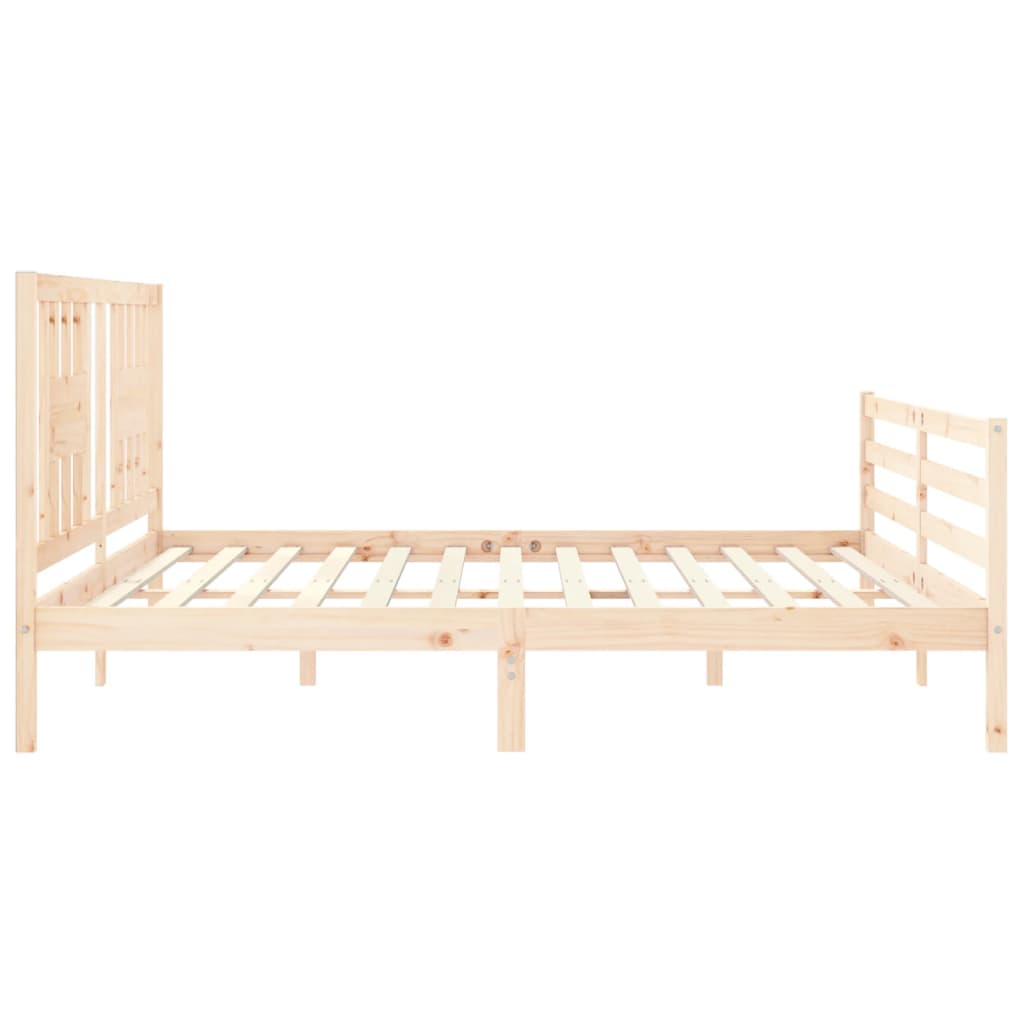 Cadre de lit sans matelas 200x200 cm bois massif - XIOS