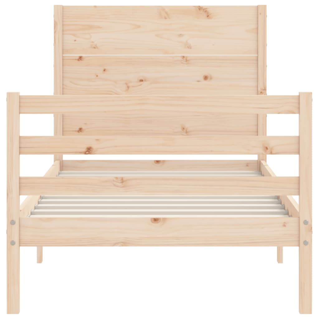Cadre de lit sans matelas 100x200 cm bois massif - XIOS