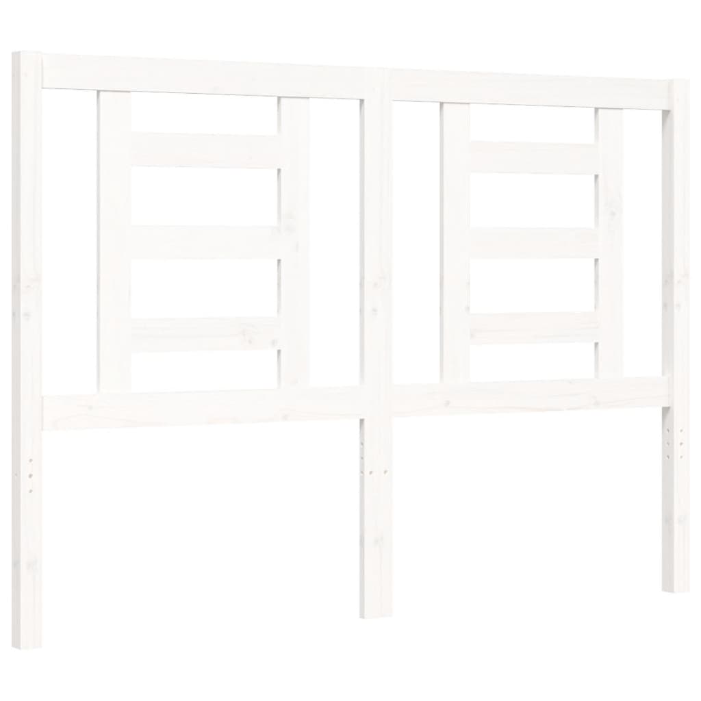 Cadre de lit sans matelas blanc 120x200 cm bois massif - XIOS