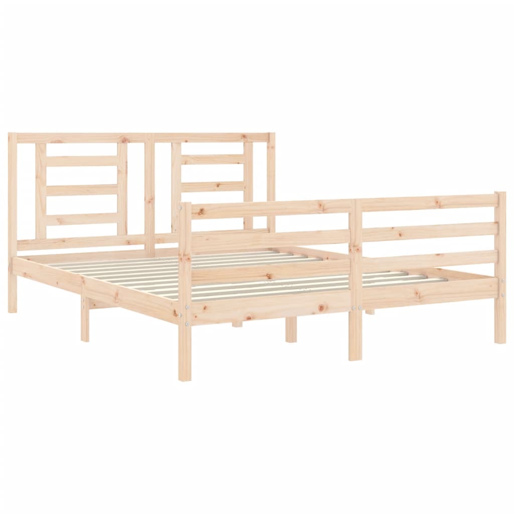 Cadre de lit sans matelas 160x200 cm bois massif - XIOS