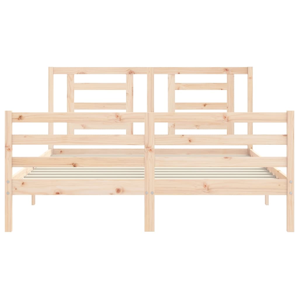 Cadre de lit sans matelas 160x200 cm bois massif - XIOS