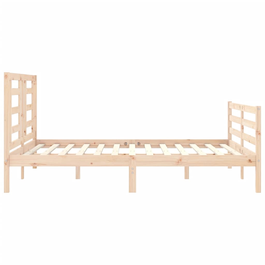 Cadre de lit sans matelas 160x200 cm bois massif - XIOS