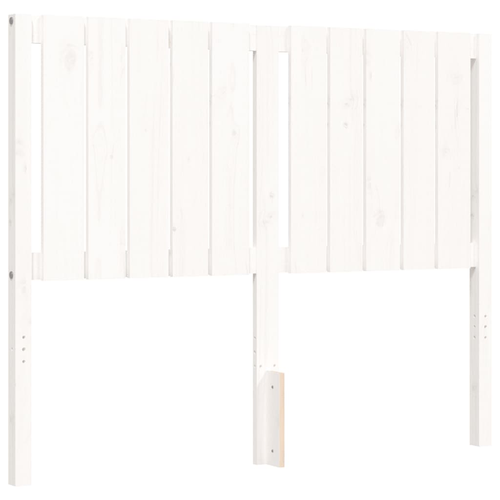 Cadre de lit sans matelas blanc 120x200 cm bois massif - XIOS