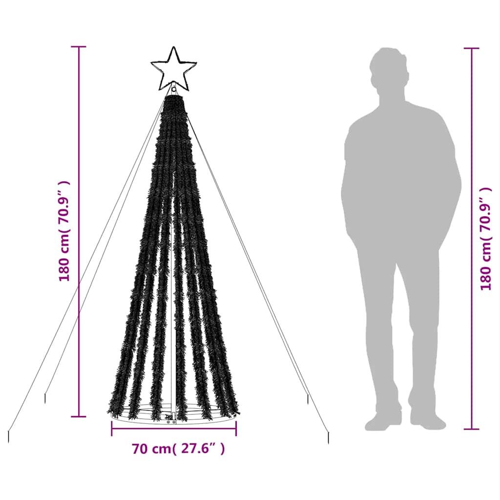 Sapin de Noël à LED 275 LED bleu 180 cm - XIOS
