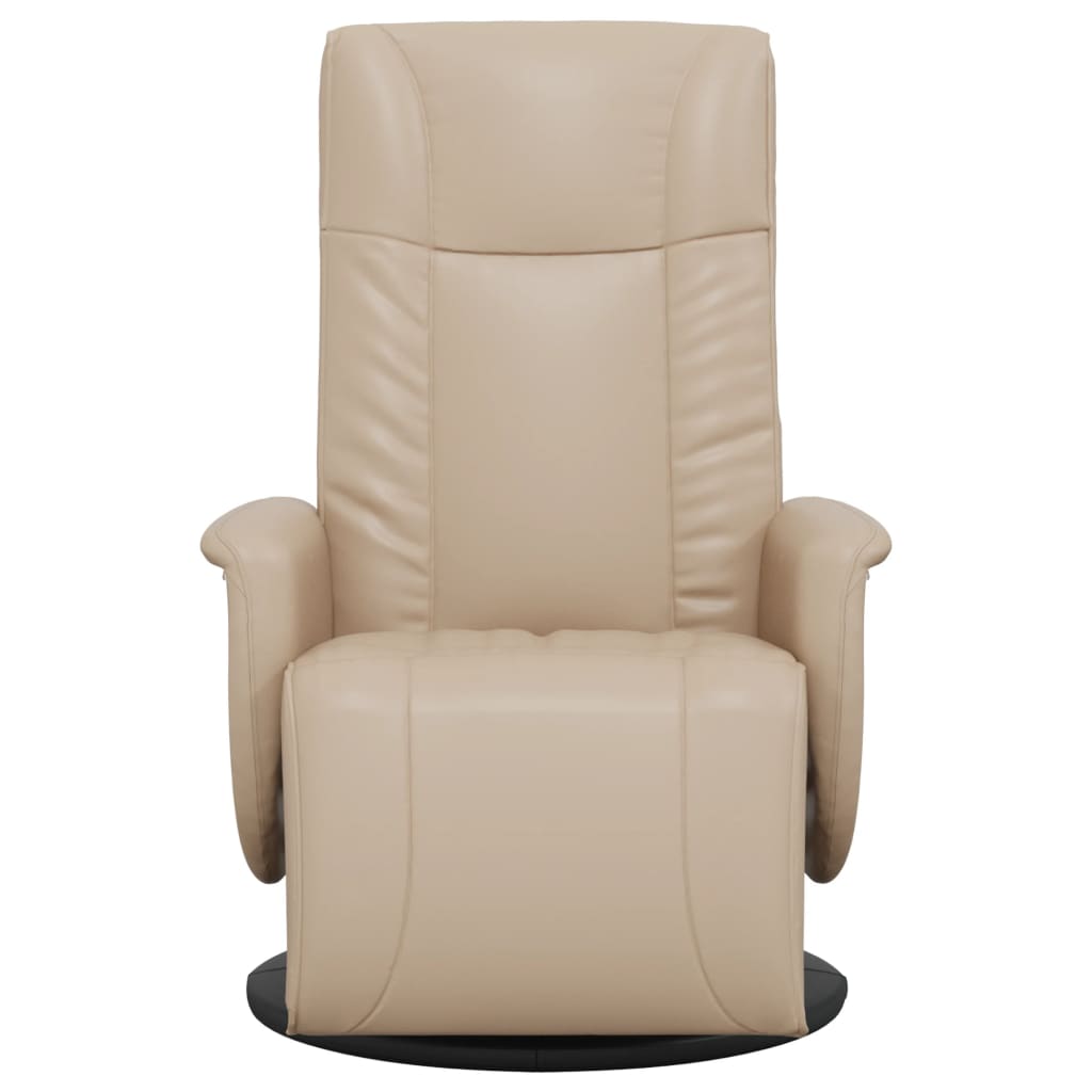 Fauteuil inclinable avec repose-pieds cappuccino similicuir - XIOS