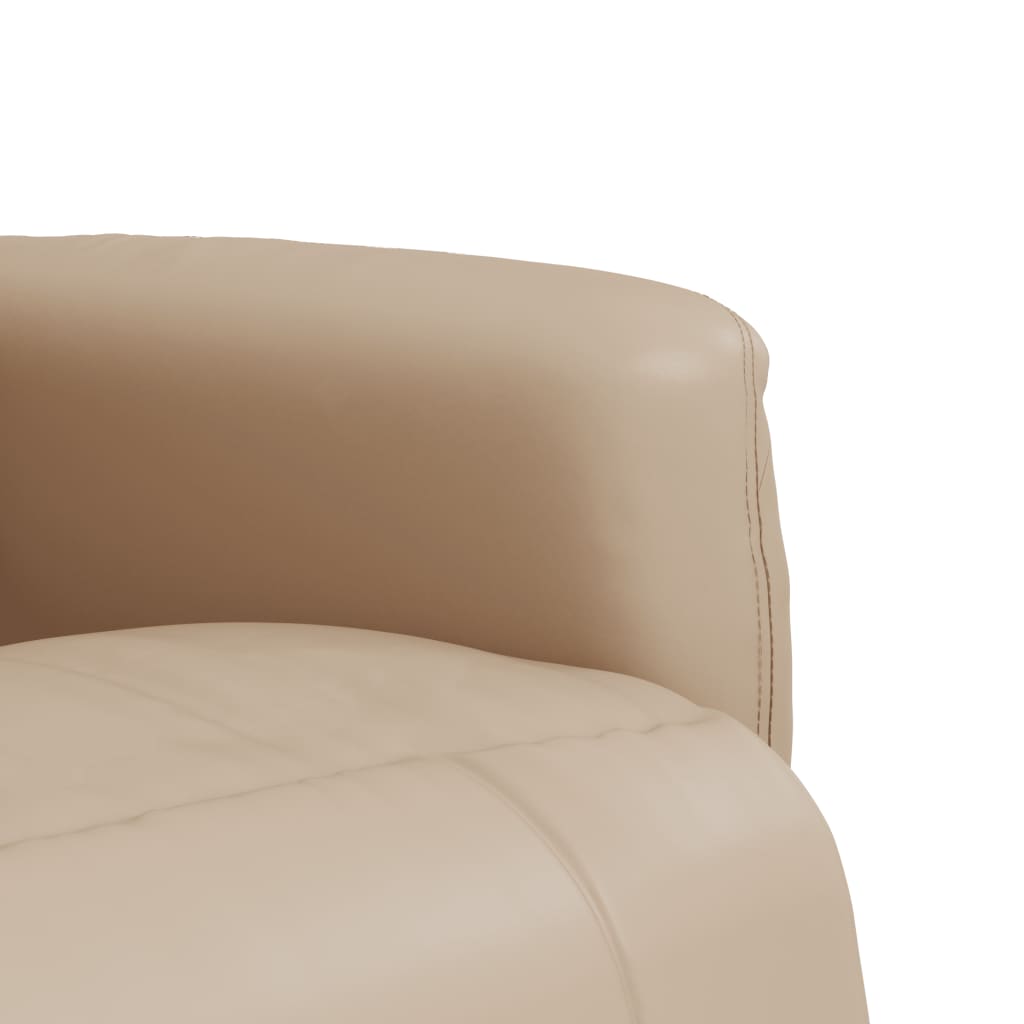 Fauteuil inclinable avec repose-pieds cappuccino similicuir - XIOS