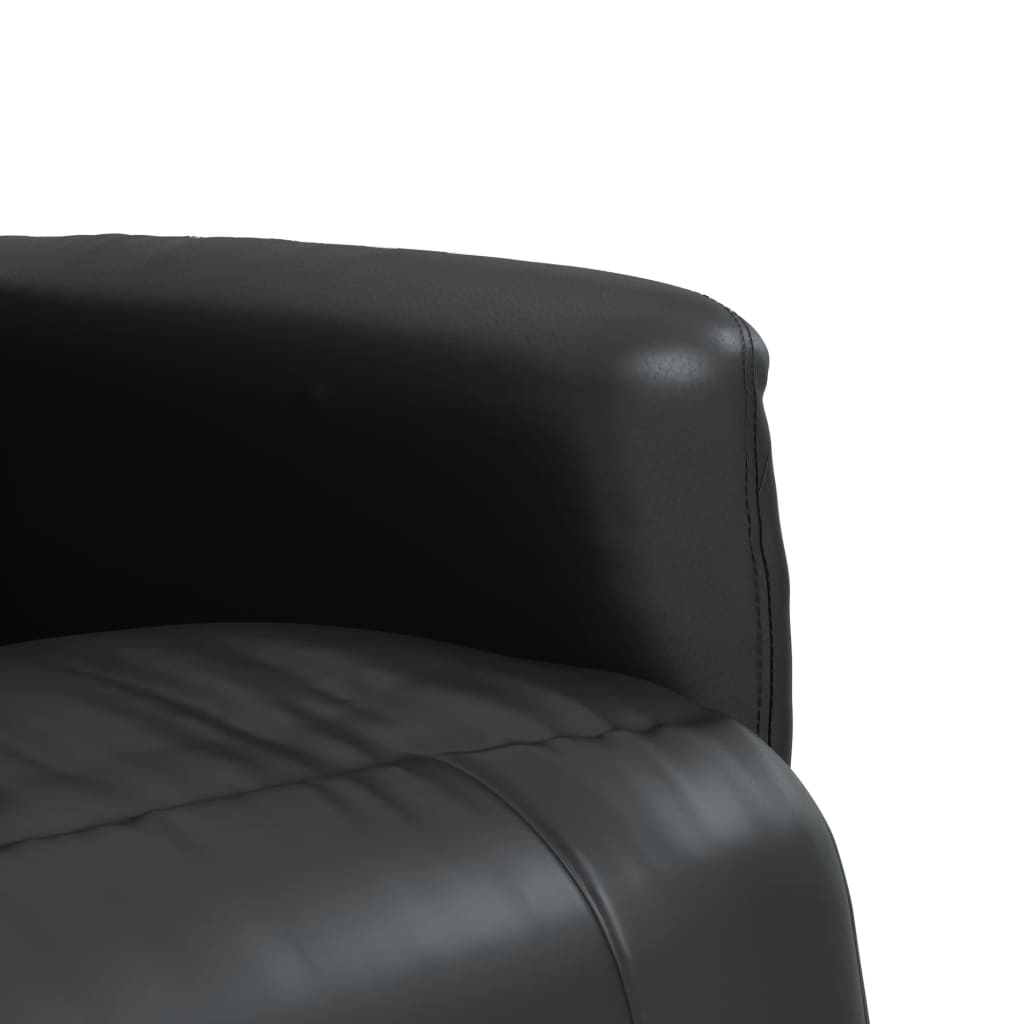 Fauteuil inclinable avec repose-pieds noir similicuir - XIOS