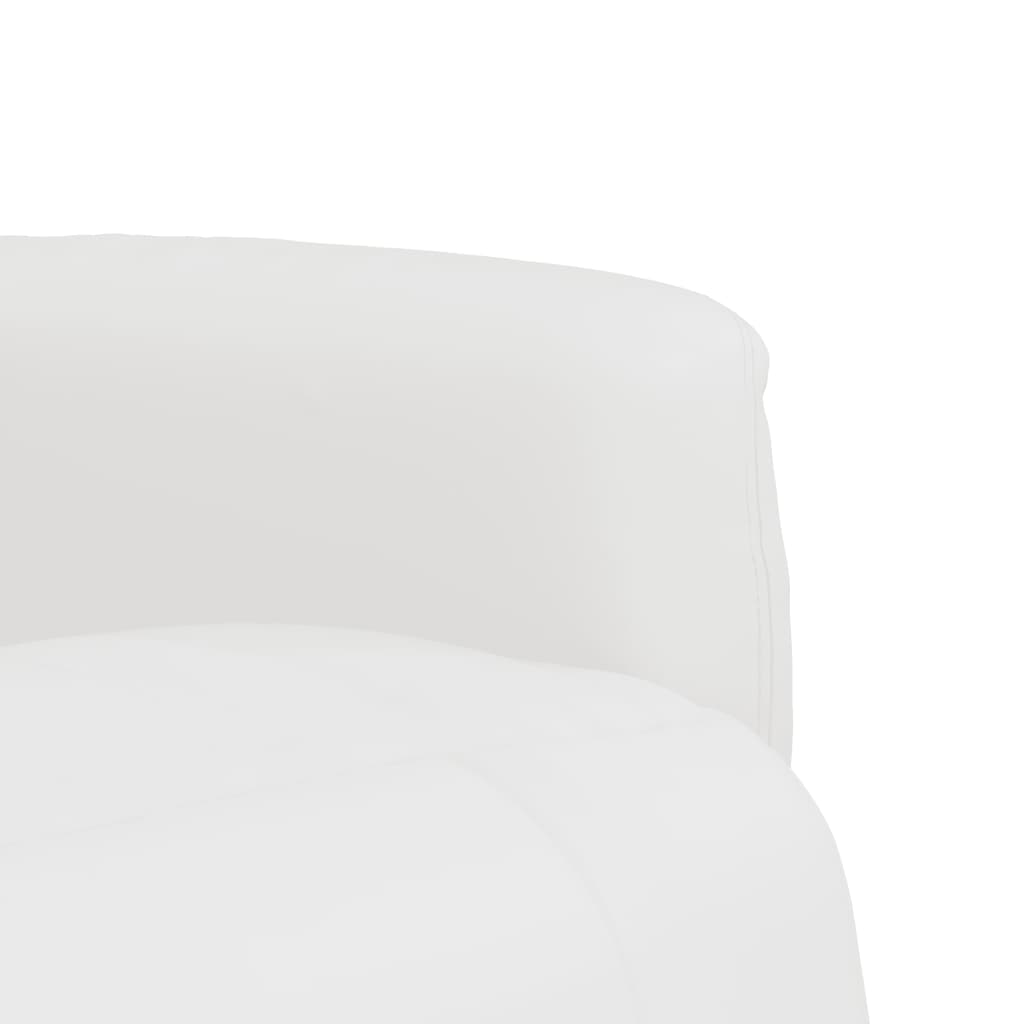 Fauteuil inclinable avec repose-pieds blanc similicuir - XIOS