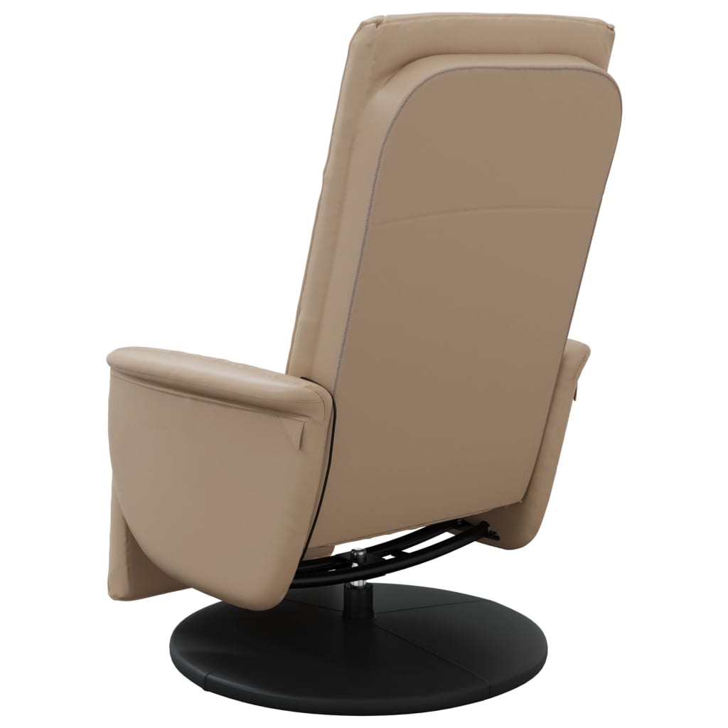 Fauteuil inclinable de massage repose-pieds cappuccino - XIOS