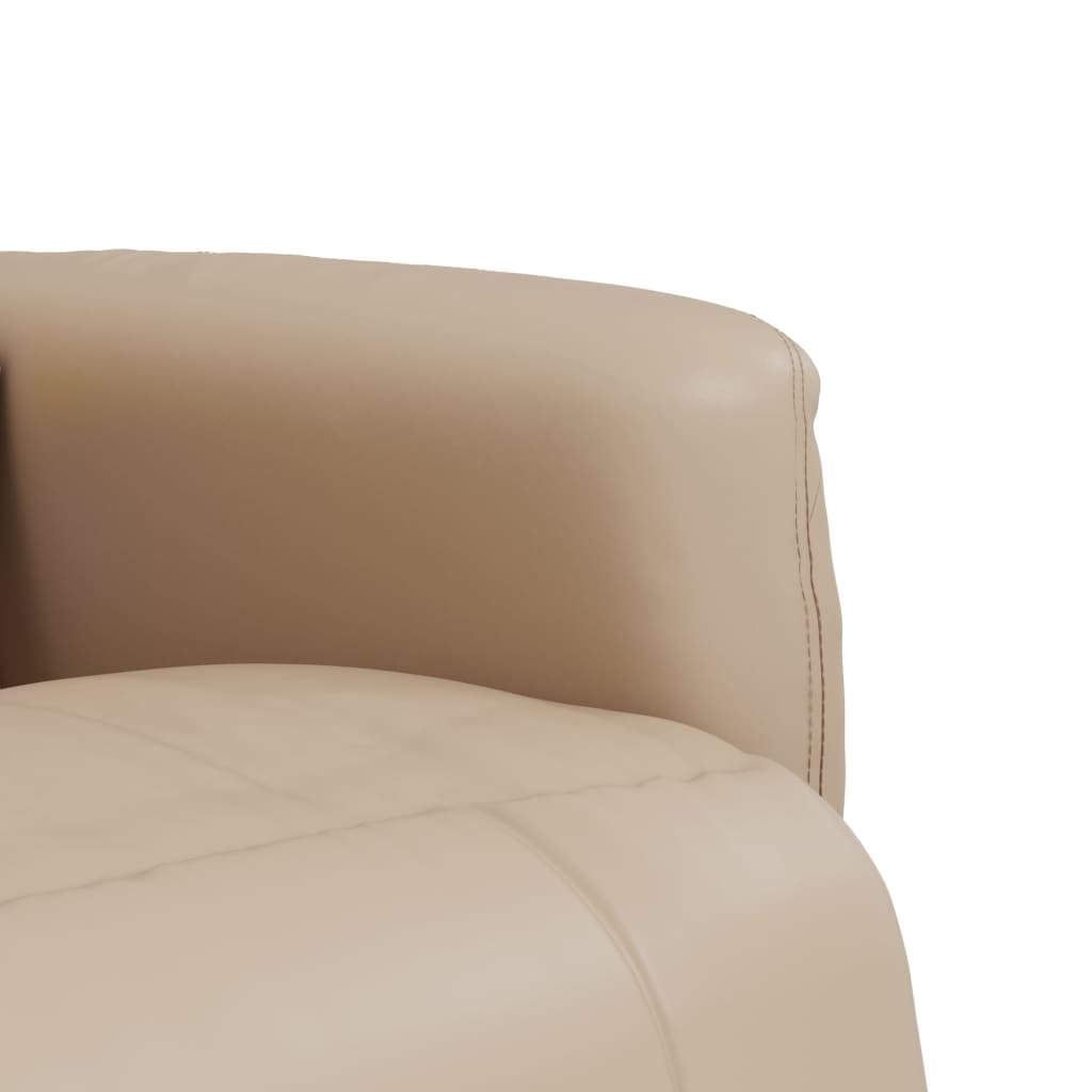 Fauteuil inclinable de massage repose-pieds cappuccino - XIOS