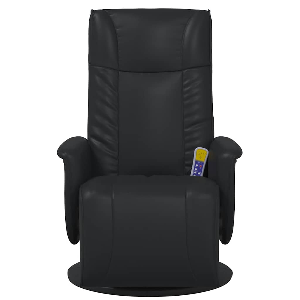 Fauteuil inclinable de massage repose-pieds noir similicuir - XIOS