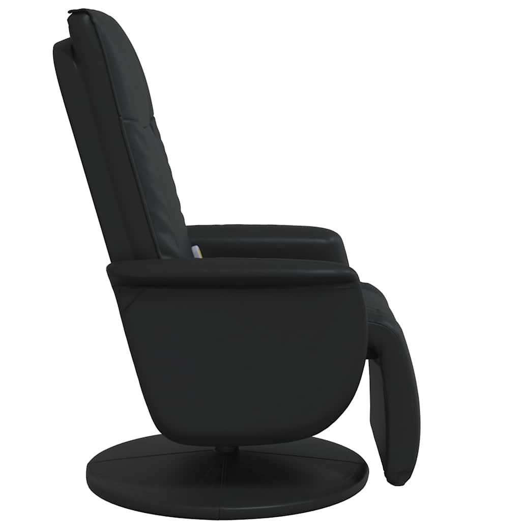 Fauteuil inclinable de massage repose-pieds noir similicuir - XIOS